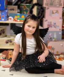 ASTI 3 részes fekete Angyal jelmez (26452010000)