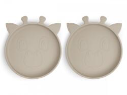 NUUROO szilikon lapostányér 2db- Krém (NU117_k)