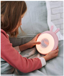 Rabbit & Friends nyuszis éjjeli lámpa ébresztőórával - rózsa (52-0069)