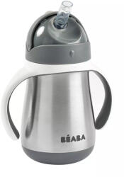 BÉABA Rozsdamentes Acél Szívószálas Ivópohár 250 ml - Sötétszürke (913536)