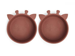 NUUROO szilikon mélytányér 2db- Mahagóni (NU119_m)