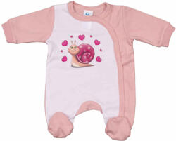 Asti Vékony, pamut, elöl patentos kislány rugdalózó Csiga mintával (00855904062)