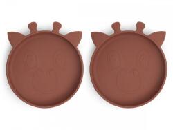 NUUROO szilikon lapostányér 2db- Mahagóni (NU117_m)