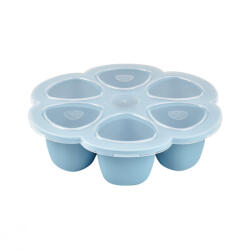 Béaba Szilikon multifunkciós bébiétel tároló - 6 x 90 ml - Viharkék - (912493)