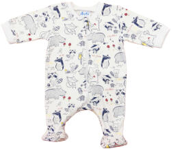 Asti Hosszú ujjú baba rugdalózó Mosómedve mintával