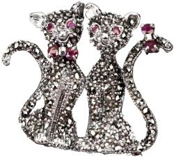 Frumoasa Venetiana Brosa argint marcasite (C3350)