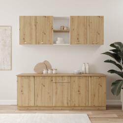 haaus Set Bucatarie Nisa, Stejar Artisan/Alb, L 200 cm (928889)
