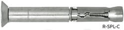 Koelner - Rawlplug Nagyteljesítményű mechanikus dübel süllyesztett fejű csavarral R-SPL 10x105mm horganyzott CE-ETA