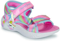 Skechers Sandale Copii UNICORN DREAMS cu Închidere Hoop & Loop și Luminite Roz 303107N-PKMT (303107N-PKMT)