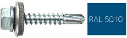 Koelner - Rawlplug Hatlapfejű önfúró lemezcsavar 4, 8x19mm festett RAL5010 DIN7504K - bakonykotoelem - 14 Ft
