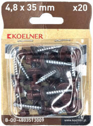 Koelner - Rawlplug Hatlapfejű önfúró lemezcsavar 4, 8x35mm festett RAL3009 DIN7504K - bakonykotoelem - 670 Ft