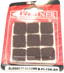 Koelner - Rawlplug Négyszögletű filcalátét 15x15mm barna