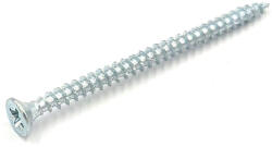 Koelner - Rawlplug Süllyesztett fejű faforgácslap csavar 5, 0x30mm PZ tövigmenetes fehér horgany