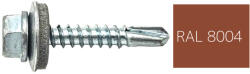 Koelner - Rawlplug Hatlapfejű önfúró lemezcsavar 4, 8x19mm festett RAL8004 DIN7504K - bakonykotoelem - 13 Ft