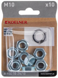 Koelner - Rawlplug Hatlapú metrikus anya M10 horganyzott DIN934 8 - bakonykotoelem - 155 Ft