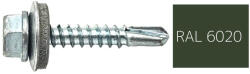  Hatlapfejű önfúró lemezcsavar 4, 8x19mm festett RAL6020 DIN7504K