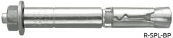 Koelner - Rawlplug Nagyteljesítményű mechanikus dübel nehéz tőcsavarral és anyával R-SPL 16x160mm horganyzott CE-ETA