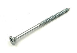 Koelner - Rawlplug Süllyesztett fejű faforgácslap csavar 4, 5x60mm PZ részmenetes fehér horgany