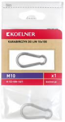  Tűzoltókarabiner 6x60mm DIN5299-C rugós