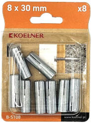 Koelner - Rawlplug Fémdübel M10 12x40mm horganyzott CE-ETA - bakonykotoelem - 699 Ft