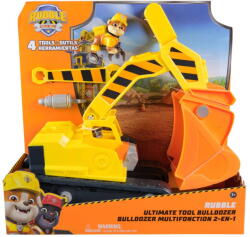 Spin Master Jucarie creativa Spinmaster Set figurina si vehicul Paw Patrol - Rubble Crew, Rubble cu buldozer (6073297)