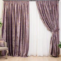 Hiko Set 2 draperii Hiko COMFY IMPERIAL catifea plina, imprimata, roz murdar, cu rejansa (100007192)