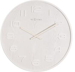 NeXtime Ceas perete NeXtime Wood Big alb Ø 53 cm (NE-3095WI)