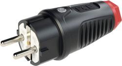 PCE Ștecher CP cu contact de protecție PCE 16A negru, din cauciuc (PCEETI0511SR)