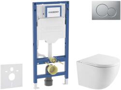 Geberit Duofix - Előfali szerelő készlet, Oudee WC és softclose ülőke, Sigma01 vezérlőgomb, lakkozott matt króm SANI11CA2104 (SANI11CA2104)