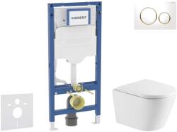 Geberit Duofix - Előfali szerelő készlet, Nefia WC és softclose ülőke, Sigma20 vezérlőgomb, fehér/aranyozott SANI11CA31110 (SANI11CA31110)