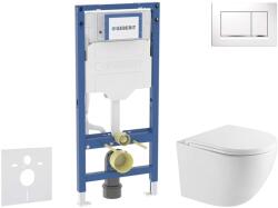 Geberit Duofix - Előfali szerelőkészlet, Oudee WC és softclose ülőke, Sigma20 vezérlőgomb, fehér/króm SANI11CA3197 (SANI11CA3197)