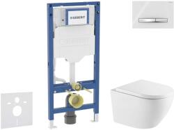 Geberit Duofix - Előfali szerelő készlet, Oudee WC és softclose ülőke, Sigma50 vezélőgomb, króm/alpesi fehér SANI11CA31133 (SANI11CA31133)
