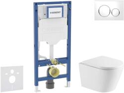 Geberit Duofix - Előfali szerelőkészlet, Nefia WC és softclose ülőke, Sigma20 vezérlőgomb, fehér/króm SANI11CA31107 (SANI11CA31107)