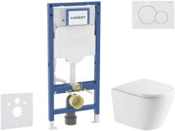 Geberit Duofix - Előfali szerelőkészlet, Nefia WC és softclose ülőke, Sigma01 vezérlőgomb, alpesi fehér SANI11CA31106 (SANI11CA31106)