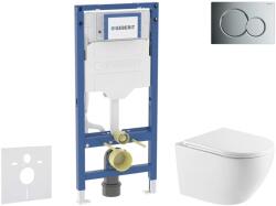 Geberit Duofix - Előfali szerelő készlet, Oudee WC és softclose ülőke, Sigma01 vezérlőgomb, fényes króm SANI11CA1164 (SANI11CA1164)