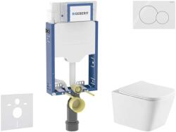 Geberit Kombifix - Előfali szerelő készlet, Arkas I WC és softclose ülőke, Sigma01 vezérlőgomb, alpesi fehér SANI15CA3164 (SANI15CA3164)