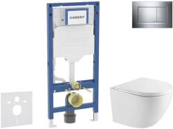 Geberit Duofix - Előfali szerelőkészlet, Oudee WC és softclose ülőke, Sigma20 vezérlőgomb, króm SANI11CA1159 (SANI11CA1159)