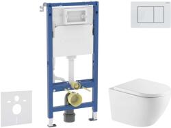 Geberit Duofix - Előfali szerelő készlet, Oudee WC és softclose ülőke, Delta20 vezérlőgomb, alpesi fehér SANI11CA31138 (SANI11CA31138)
