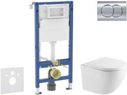 Geberit Duofix - Előfali szerelő készlet, Oudee WC és softclose ülőke, Delta01 vezérlőgomb, fényes króm SANI11CA1160 (SANI11CA1160)