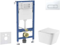 Geberit Duofix - Előfali szerelő készlet, Arkas I WC és softclose ülőke, Delta50 vezérlőgomb, alpesi fehér SANI11CA31147 (SANI11CA31147)