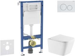 Geberit Duofix - Előfali szerelő készlet, Arkas I WC és softclose ülőke, Delta20 vezérlőgomb, alpesi fehér SANI11CA31148 (SANI11CA31148)