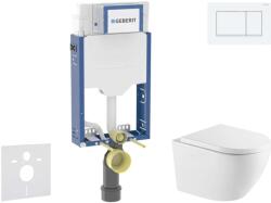 Geberit Kombifix - Előfali szerelő készlet, Oudee WC és softclose ülőke, Sigma20 vezérlőgomb, fehér/matt fehér SANI15CA3162 (SANI15CA3162)