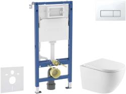 Geberit Duofix - Előfali szerelő készlet, Oudee WC és softclose ülőke, Delta50 vezérlőgomb, alpesi fehér SANI11CA31125 (SANI11CA31125)