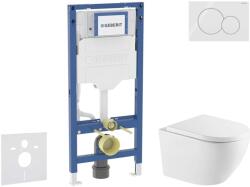 Geberit Duofix - Előfali szerelőkészlet, Oudee WC és softclose ülőke, Sigma01 vezérlőgomb, alpesi fehér SANI11CA31128 (SANI11CA31128)