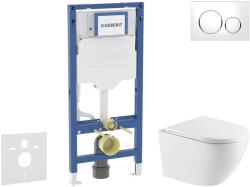 Geberit Duofix - Előfali szerelőkészlet, Oudee WC és softclose ülőke, Sigma20 vezérlőgomb, fehér/króm SANI11CA31118 (SANI11CA31118)