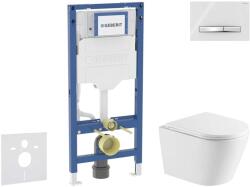 Geberit Duofix - Előfali szerelő készlet, Nefia WC és softclose ülőke, gombos Sigma50, króm/alpesi fehér SANI11CA31111 (SANI11CA31111)