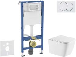 Geberit Duofix - Előfali szerelő készlet, Arkas I WC és softclose ülőke, Delta vezérlőgomb, fehér SANI11CA31146 (SANI11CA31146)