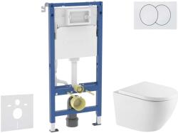 Geberit Duofix - Előfali szerelő készlet, Oudee WC és softclose ülőke, Delta vezérlőgomb, fehér SANI11CA31135 (SANI11CA31135)