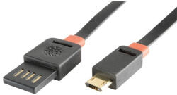 Somogyi Elektronic USBF 3 microUSB töltőkábel, lapos, 3m (USBF 3)