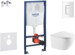 GROHE Rapid SL - Előfali szerelő készlet, Oudee WC és softclose ülőke, Skate Cosmopolitan vezérlőgomb, alpesi fehér SANI11BA3113 (SANI11BA3113)